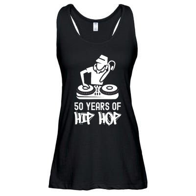 Hip Hop 50th Anniversary 50 Years DJ Turntable Ladies Essential Flowy Tank