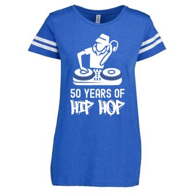 Hip Hop 50th Anniversary 50 Years DJ Turntable Enza Ladies Jersey Football T-Shirt