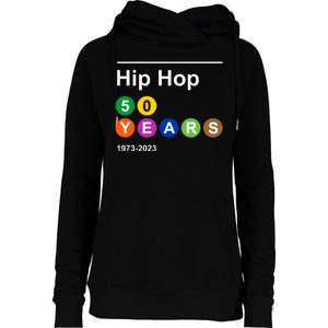 Hip Hop 50 Years 1973 2023 Womens Funnel Neck Pullover Hood