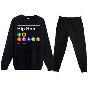 Hip Hop 50 Years 1973 2023 Premium Crewneck Sweatsuit Set