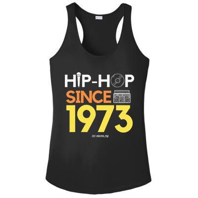 HIP HOP 50TH ANNIVERSARY 1973 BRONX NEW YORK GRAFFITI BBOY Ladies PosiCharge Competitor Racerback Tank