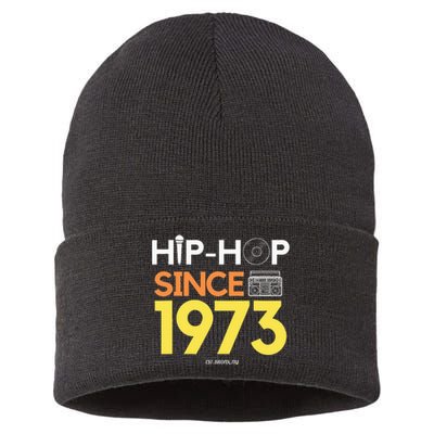 HIP HOP 50TH ANNIVERSARY 1973 BRONX NEW YORK GRAFFITI BBOY Sustainable Knit Beanie