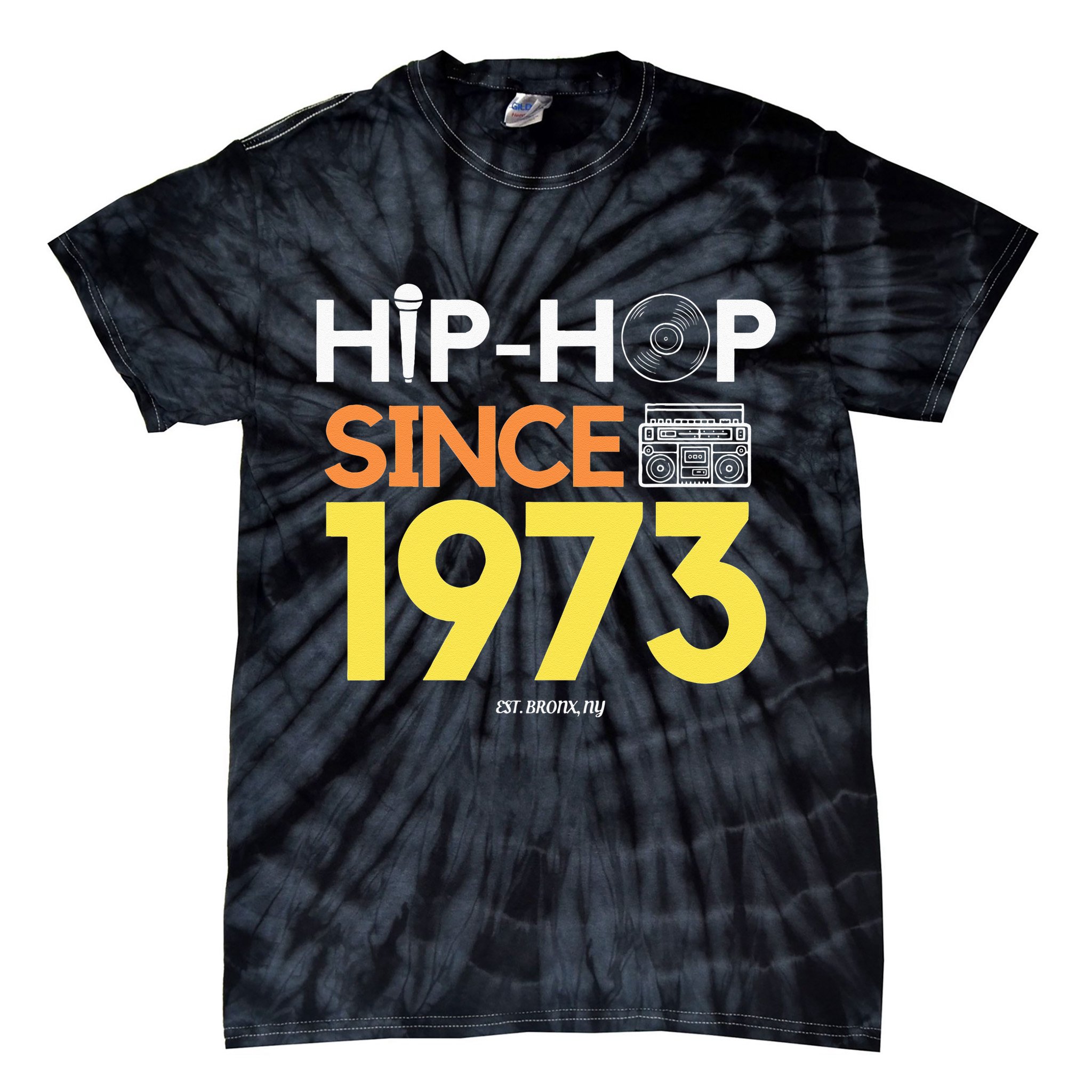 HIP HOP 50TH ANNIVERSARY 1973 BRONX NEW YORK GRAFFITI BBOY Tie-Dye T-Shirt