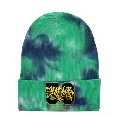 Hip Hop 50 Years Anniversary Graffiti 50 Years Hip Hop Tie Dye 12in Knit Beanie