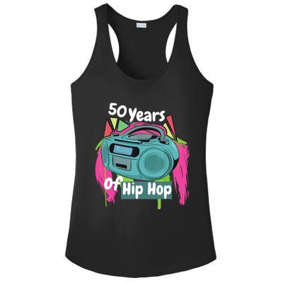 Hip Hop 50th Anniversary 50 Years Of Hip Hop Ladies PosiCharge Competitor Racerback Tank