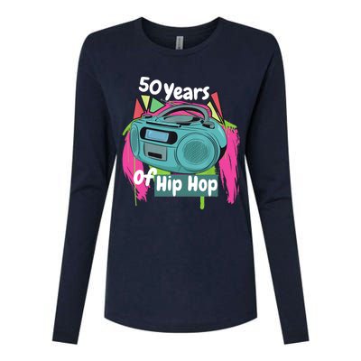 Hip Hop 50th Anniversary 50 Years Of Hip Hop Womens Cotton Relaxed Long Sleeve T-Shirt