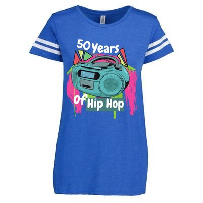 Hip Hop 50th Anniversary 50 Years Of Hip Hop Enza Ladies Jersey Football T-Shirt