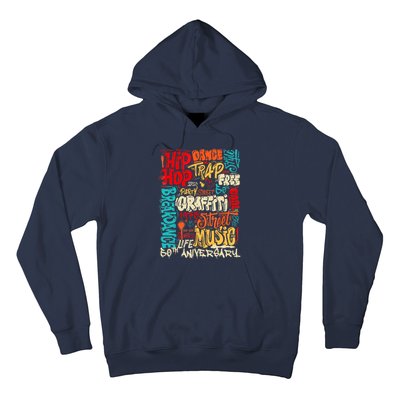 Hip Hop 50 Years Of Old School Graffiti Old School Retro Hoodie