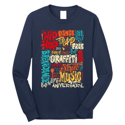 Hip Hop 50 Years Of Old School Graffiti Old School Retro Long Sleeve Shirt