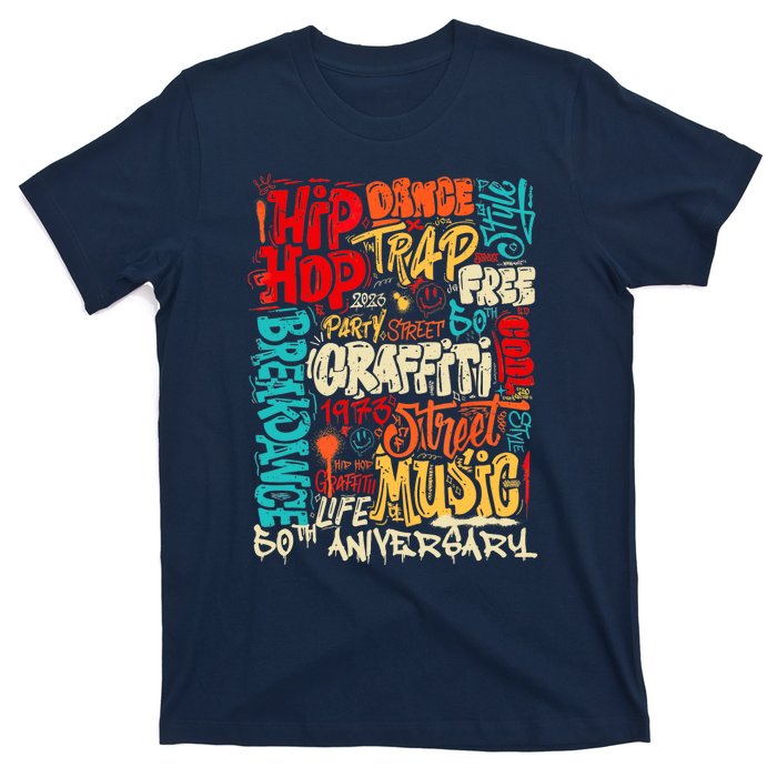 Hip Hop 50 Years Of Old School Graffiti Old School Retro T-Shirt