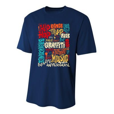 Hip Hop 50 Years Of Old School Graffiti Old School Retro Performance Sprint T-Shirt