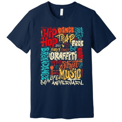 Hip Hop 50 Years Of Old School Graffiti Old School Retro Premium T-Shirt