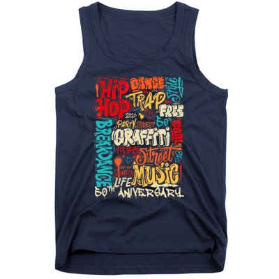 Hip Hop 50 Years Of Old School Graffiti Old School Retro Tank Top