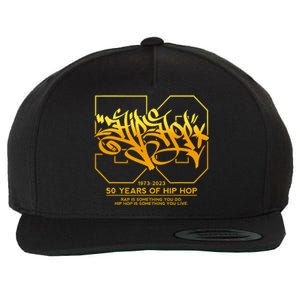 Hip Hop 50 Years Anniversary Graffiti 50 Years Hip Hop Wool Snapback Cap