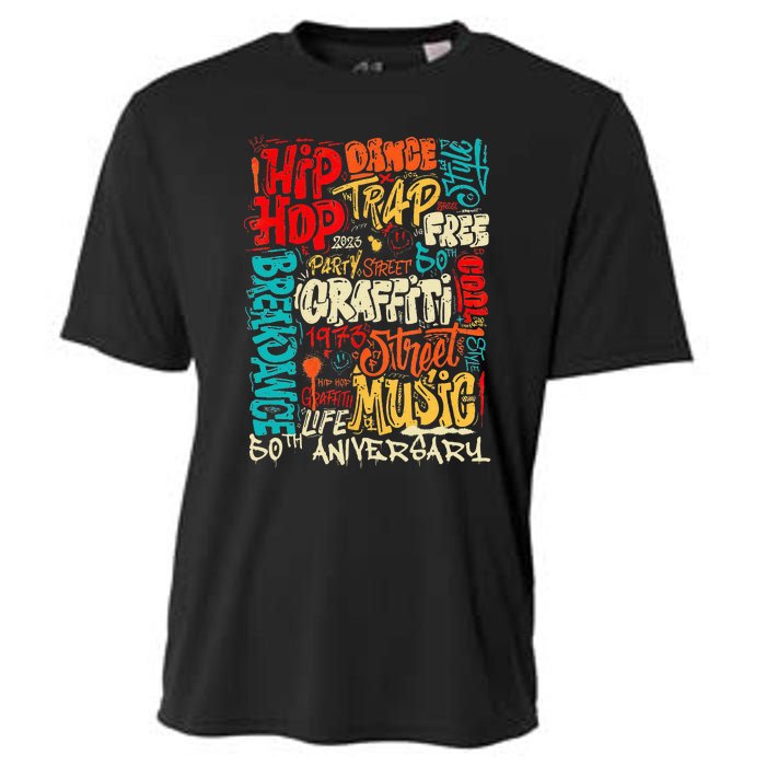 Hip Hop 50 Years Of Old School Graffiti Old School Retro Cooling Performance Crew T-Shirt