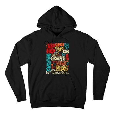 Hip Hop 50 Years Of Old School Graffiti Old School Retro Hoodie