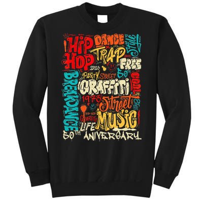 Hip Hop 50 Years Of Old School Graffiti Old School Retro Sweatshirt