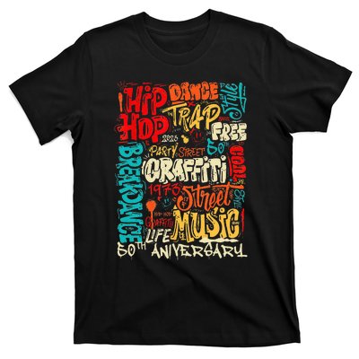 Hip Hop 50 Years Of Old School Graffiti Old School Retro T-Shirt