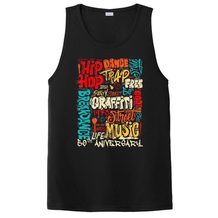 Hip Hop 50 Years Of Old School Graffiti Old School Retro PosiCharge Competitor Tank