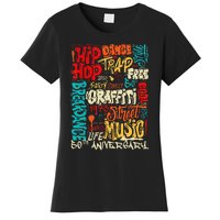 Hip Hop 50 Years Of Old School Graffiti Old School Retro Women's T-Shirt