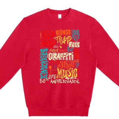 Hip Hop 50 Years Of Old School Graffiti Old School Retro Premium Crewneck Sweatshirt