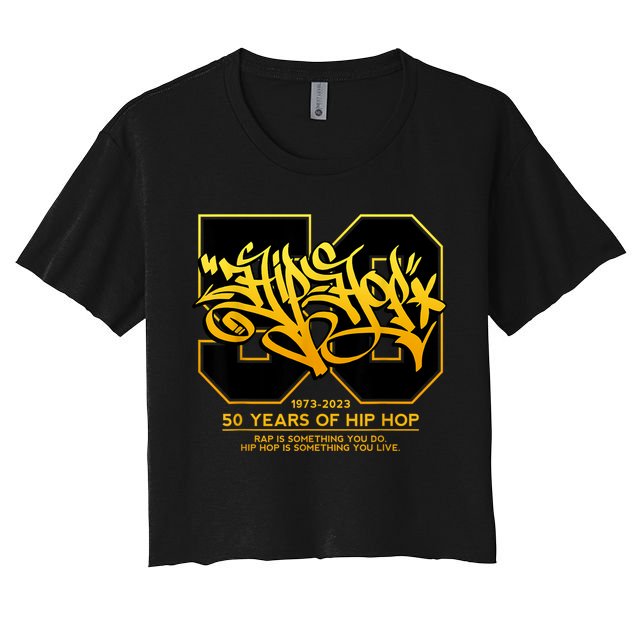 HIP HOP 50 YEARS Anniversary Graffiti 50 Years Hip Hop Crop Top