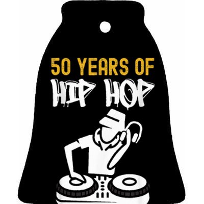 Hip Hop 50th Anniversary 50 Years Of Hip Hop Ceramic Bell Ornament