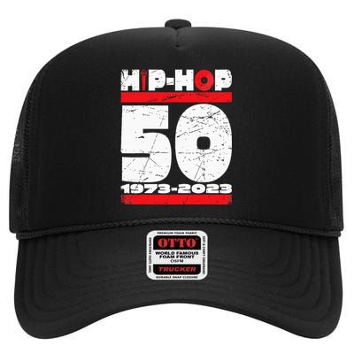 HIP HOP 50 YEARS OLD High Crown Mesh Back Trucker Hat