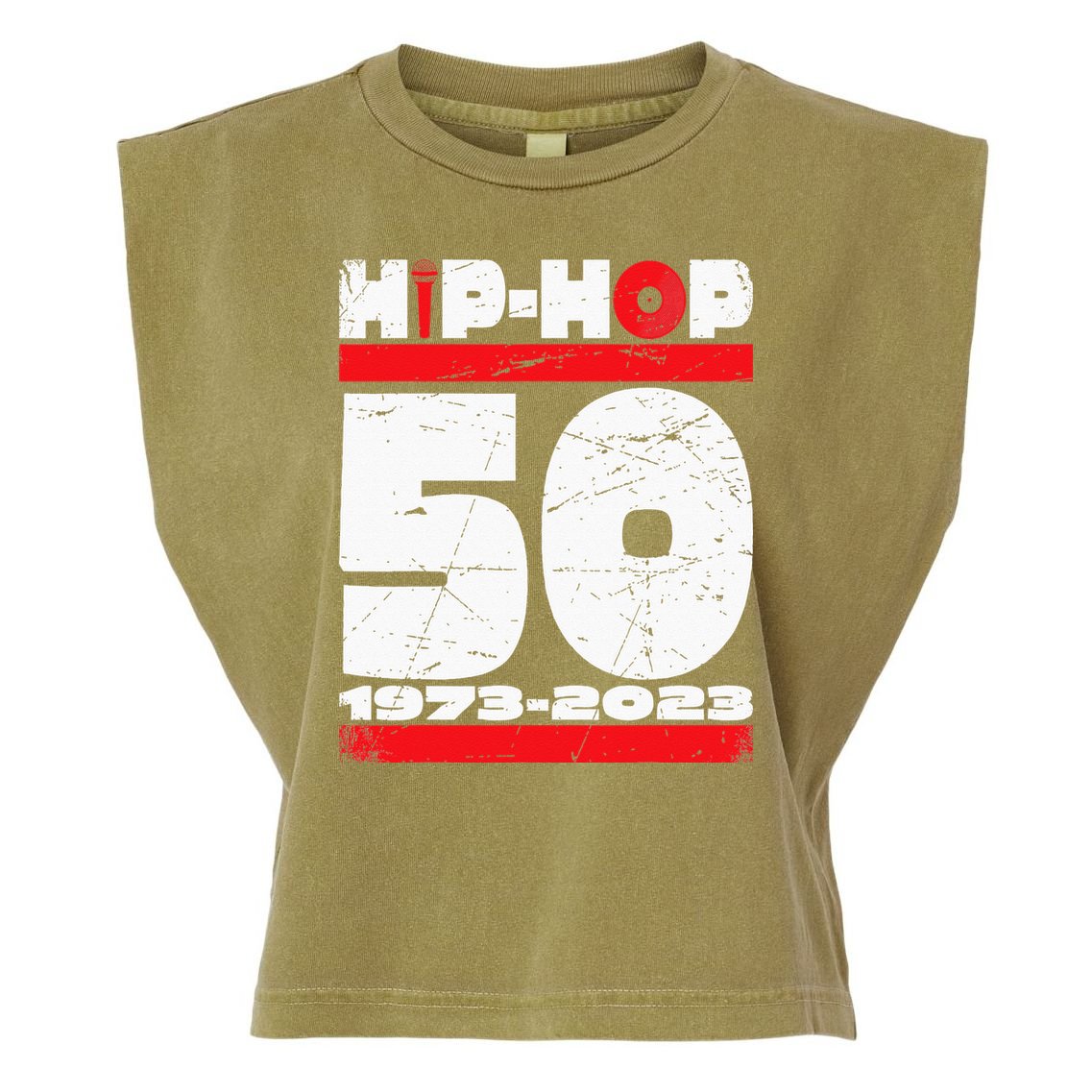 HIP HOP 50 YEARS OLD Garment-Dyed Women's Muscle Tee