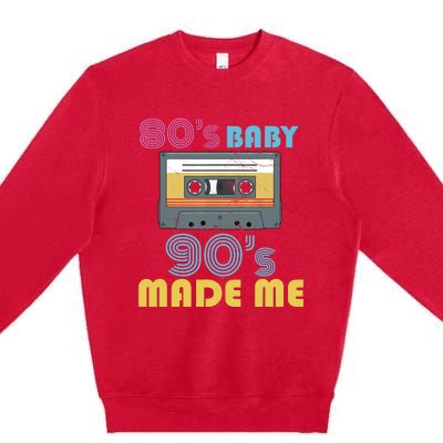 Hip Hop 90s Outfit 80s Baby 90s Made Mes Wo Hip Hop Premium Crewneck Sweatshirt