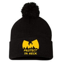 Hip Hop 90s Protect Ya Neck Pom Pom 12in Knit Beanie