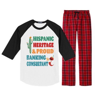 Hispanic Heritage And Proud Banking Consultant Cool Gift Raglan Sleeve Pajama Set