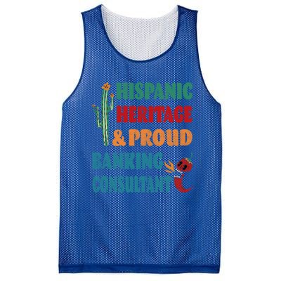 Hispanic Heritage And Proud Banking Consultant Cool Gift Mesh Reversible Basketball Jersey Tank