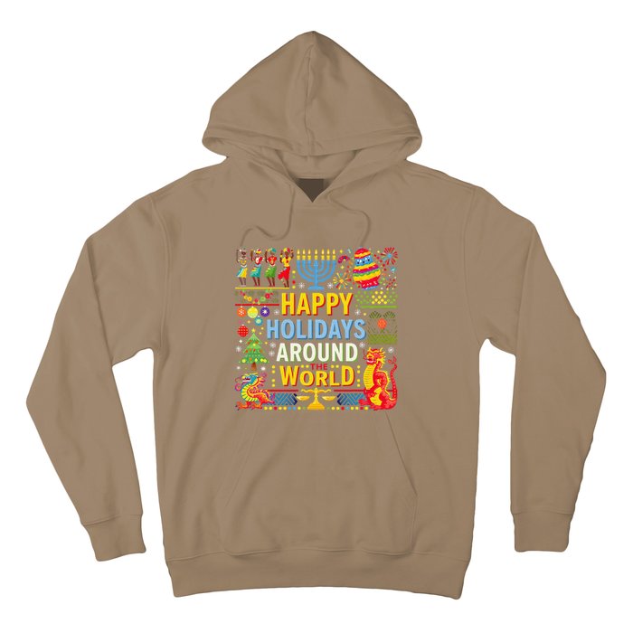 Happy Holidays Around A World Multicultural Celebration Hoodie