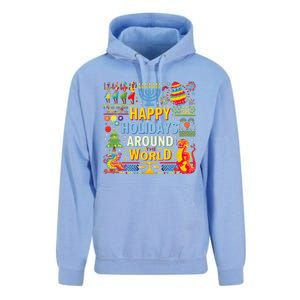 Happy Holidays Around A World Multicultural Celebration Unisex Surf Hoodie