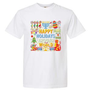 Happy Holidays Around A World Multicultural Celebration Garment-Dyed Heavyweight T-Shirt