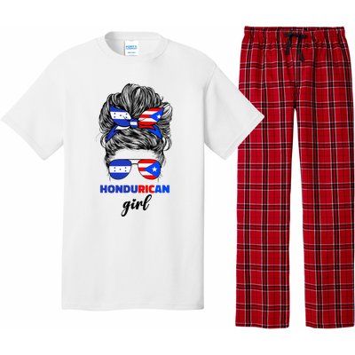 Half Honduran And Puerto Rican Rico Honduras Flag Girl Mix Pajama Set