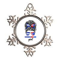 Half Honduran And Puerto Rican Rico Honduras Flag Girl Mix Metallic Star Ornament