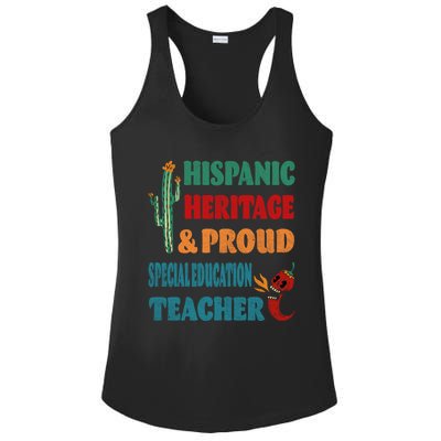 Hispanic Heritage And Proud Special Education Teacher Gift Ladies PosiCharge Competitor Racerback Tank