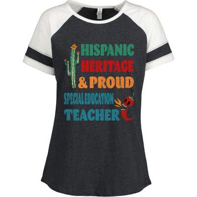 Hispanic Heritage And Proud Special Education Teacher Gift Enza Ladies Jersey Colorblock Tee