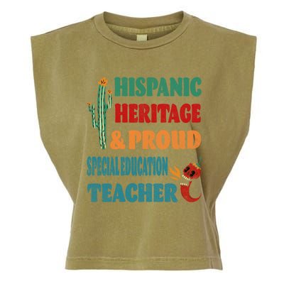 Hispanic Heritage And Proud Special Education Teacher Gift Garment-Dyed Women's Muscle Tee