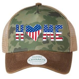 Home Heart American Flag Legacy Tie Dye Trucker Hat