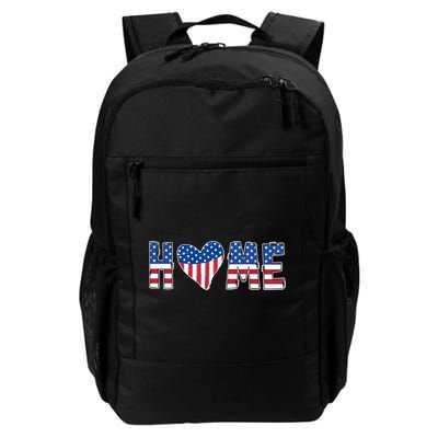 Home Heart American Flag Backpack