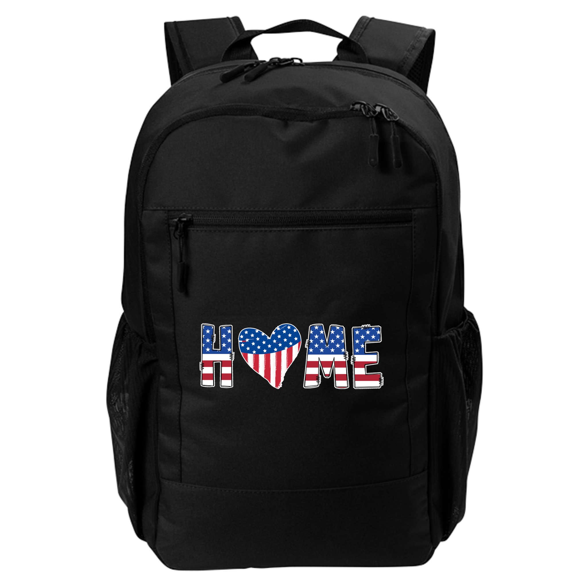 Home Heart American Flag Backpack