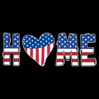 Home Heart American Flag Backpack