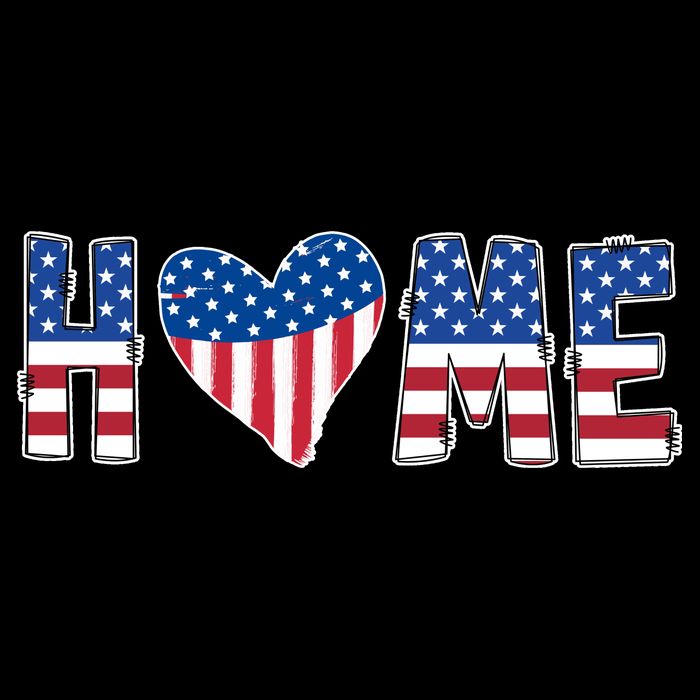 Home Heart American Flag Backpack