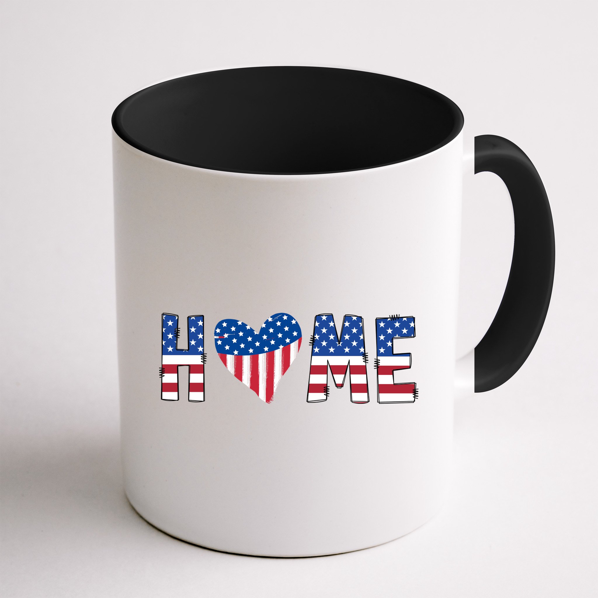 Home Heart American Flag Mug