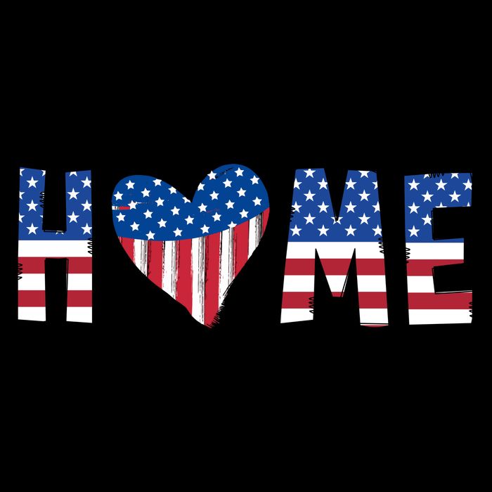 Home Heart American Flag Mug