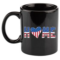 Home Heart American Flag 11oz C Handle Ceramic Mug