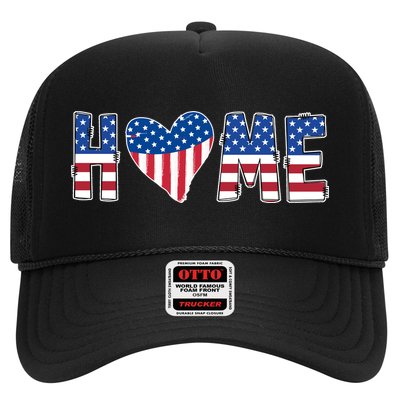 Home Heart American Flag Trucker Hat